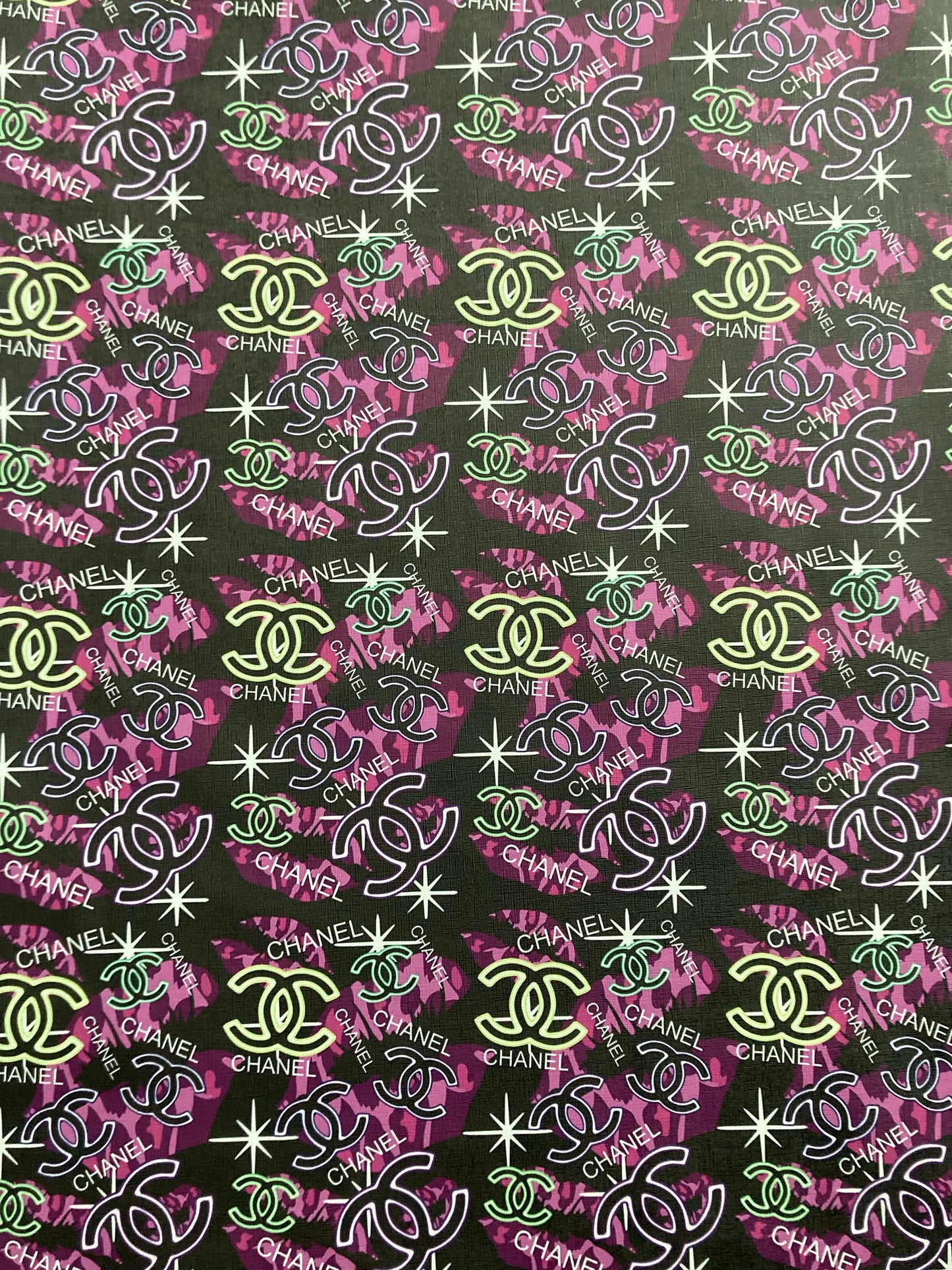 Custom Chanel Bling Leather Fabric for Upholstery