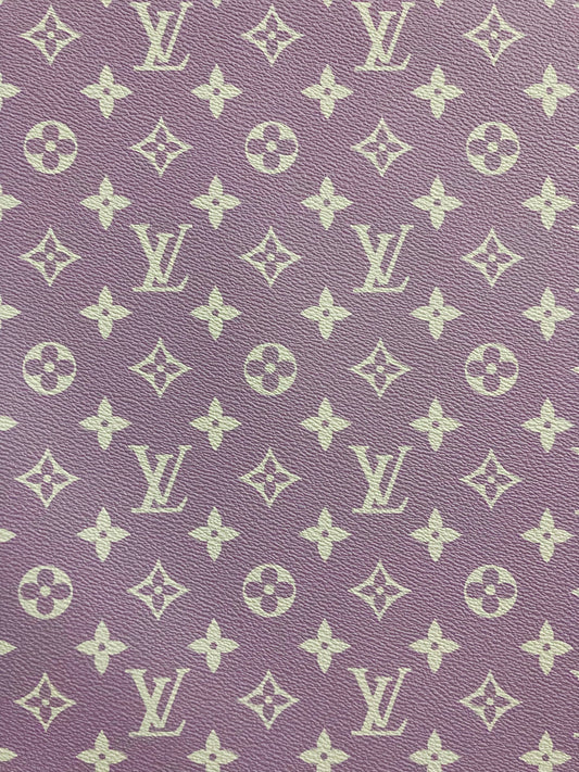 Custom Designer Leather Light Purple Lv for Sneaker Upholstery