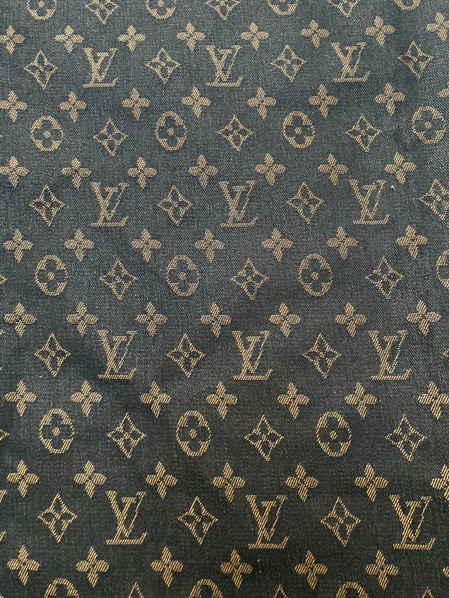 Handmade Sewing Brown LV Denim Favorite for Custom