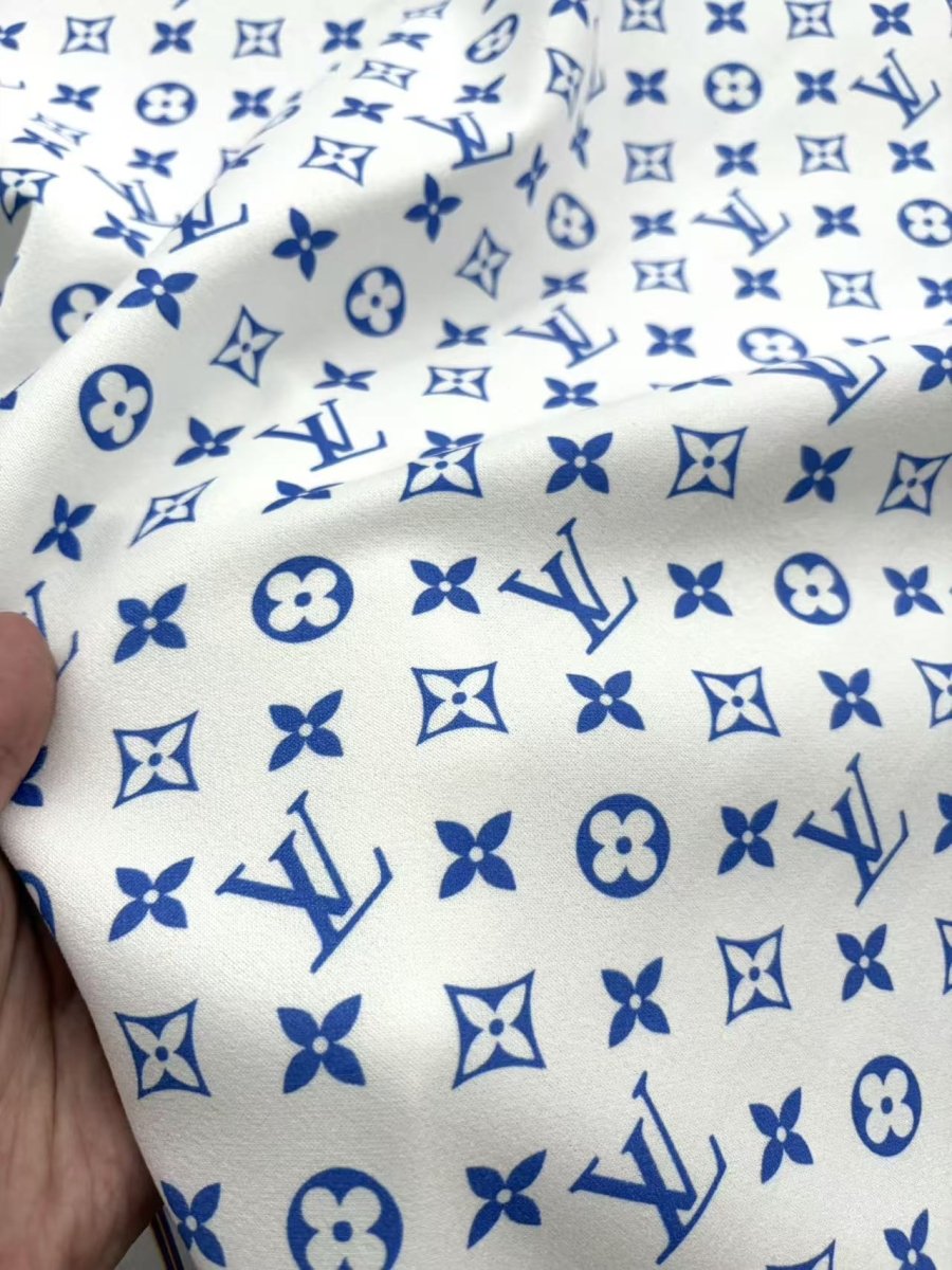 New Blue Suede LV Upholstery Fabric for Car Speakers DIY - mingfabricstore