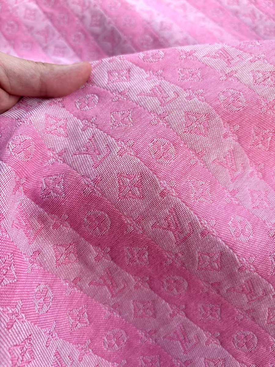 Pink Stripe LV Sewing Jacquard Fabric for DIY Crafts Projects - mingfabricstore