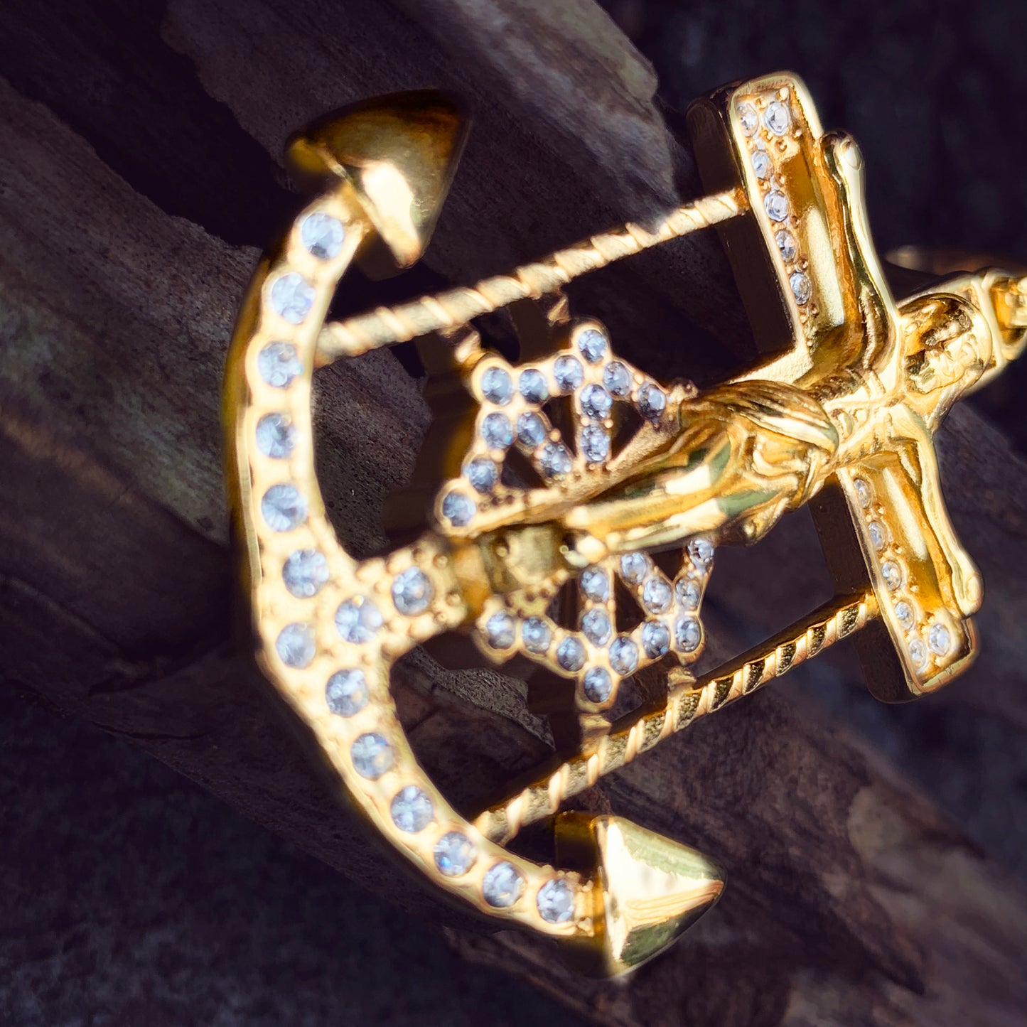 Jesus Diamond Gold Pendant