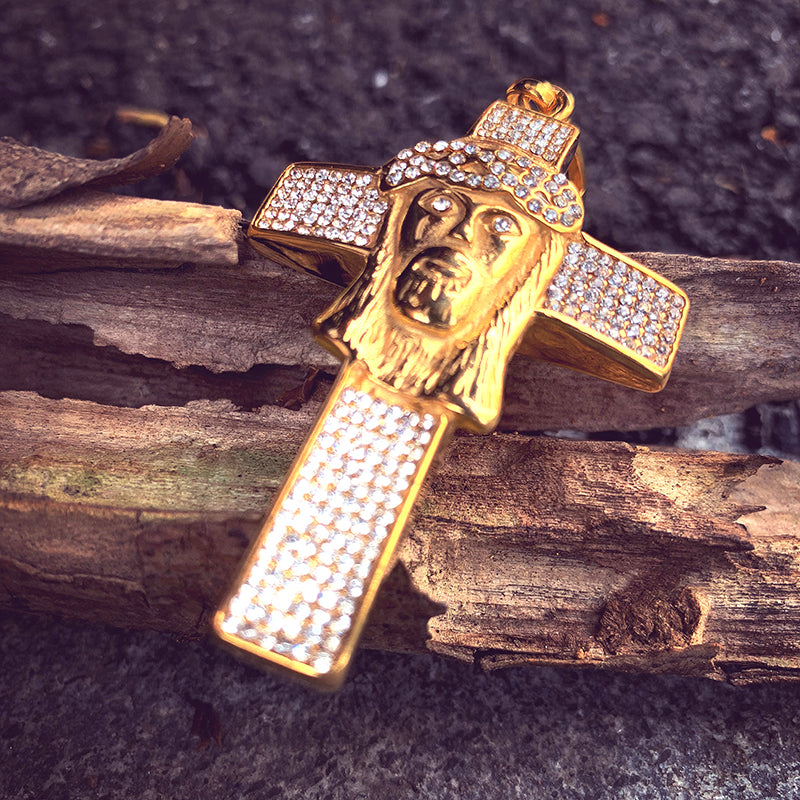 Smiling Jesus Diamond Pendant