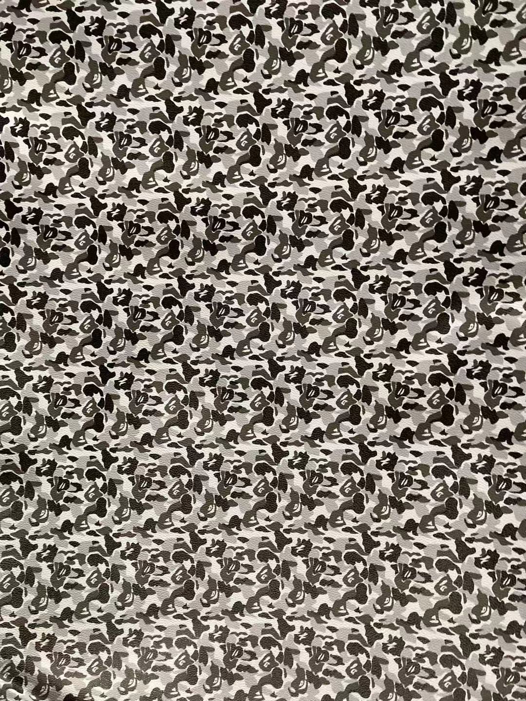 Black White Bape Vinyl Leather for Custom Sneakers Handmade