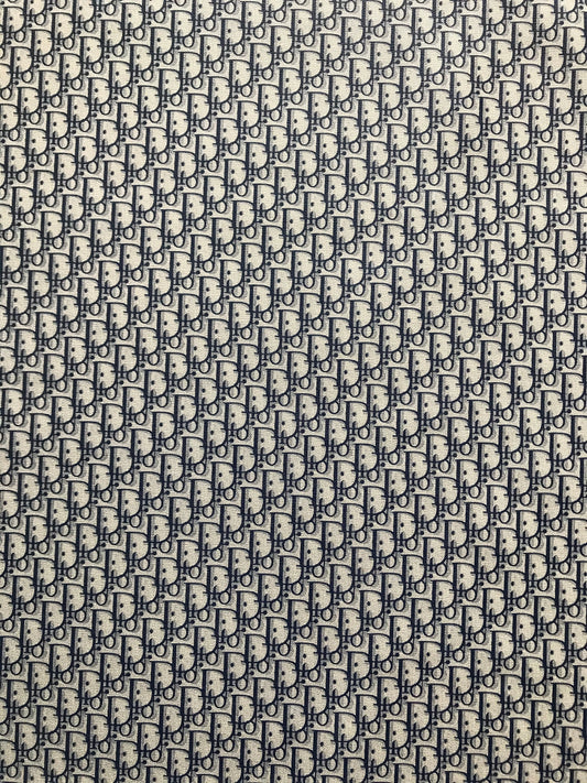 Classic Dior (NAVY) Leather Fabric for Bag and Shoe Custom