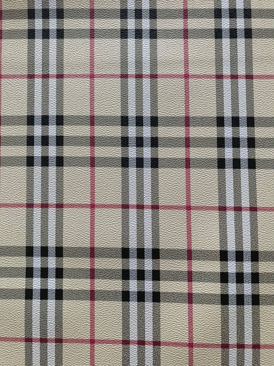 Classic Burberry Leather Fabric for Shoe Customs