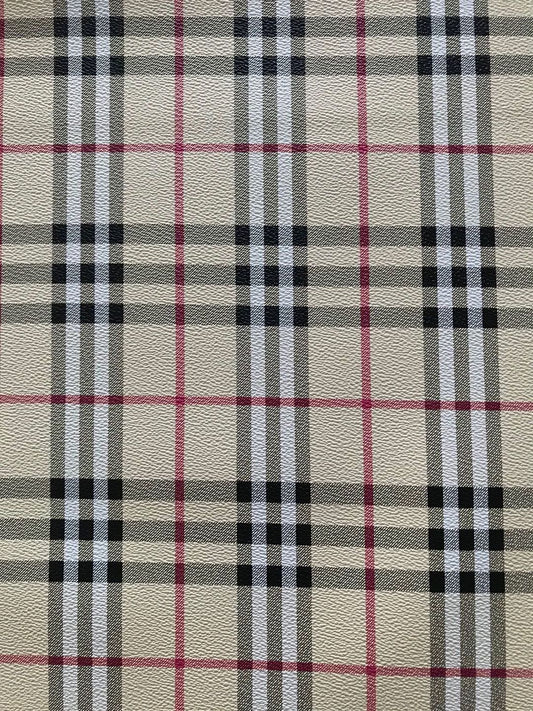 Classic Burberry Leather Fabric for Shoe Customs