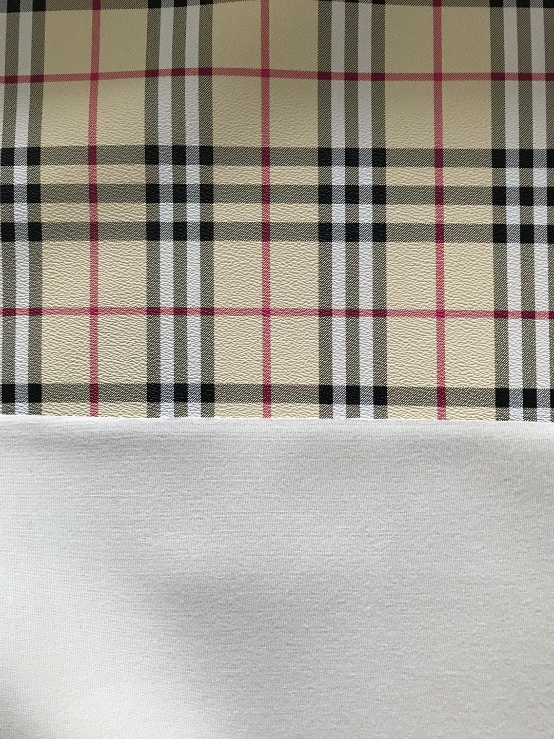 Classic Burberry Leather Fabric for Shoe Customs