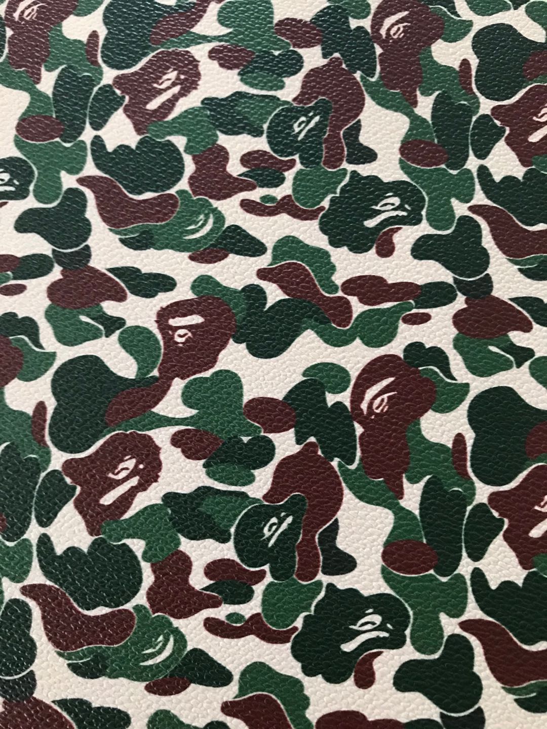 Bape Leather Designer Inspired Fabric for Custom