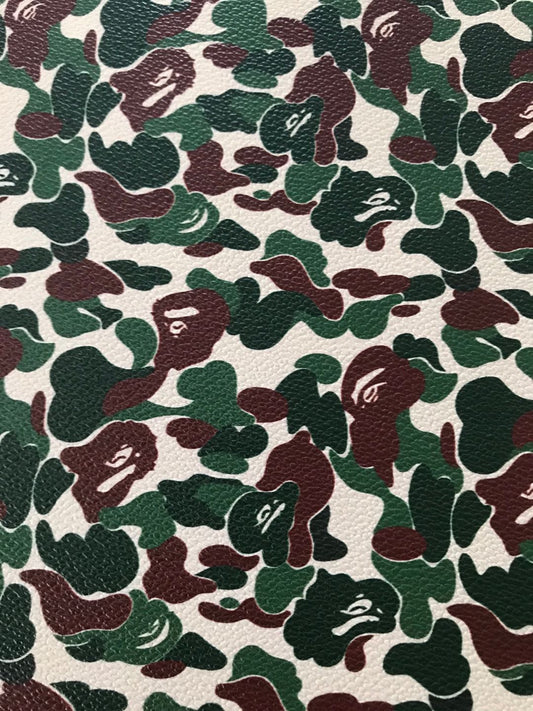Bape Leather Designer Inspired Fabric for Custom
