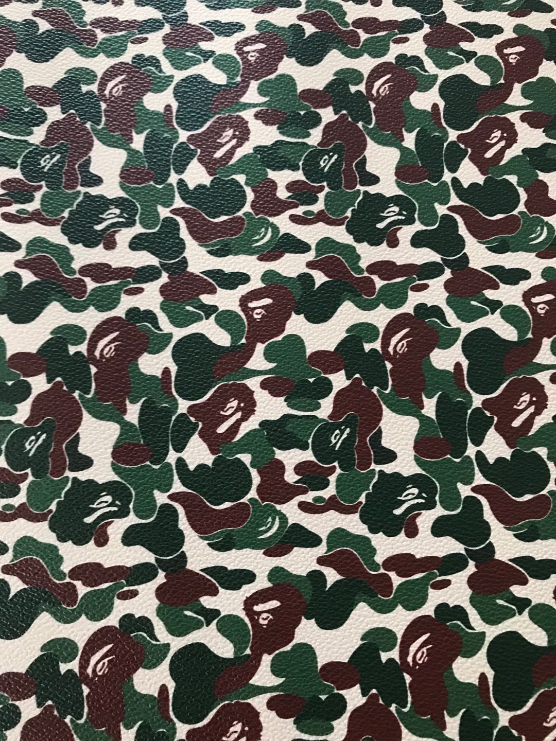 Bape Leather Designer Inspired Fabric for Custom