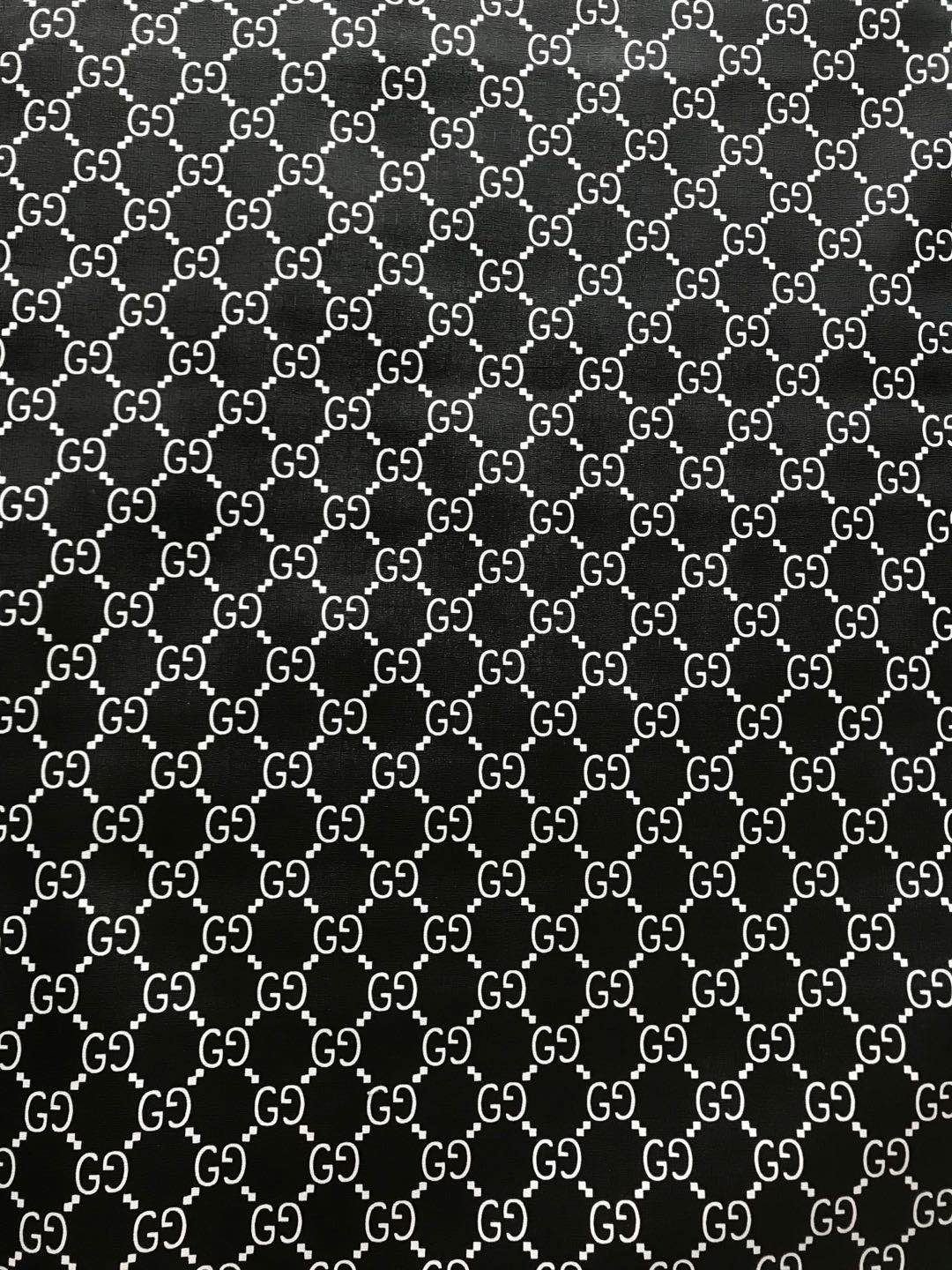 Black White Gucci Wallet Leather Vinyl Fabric