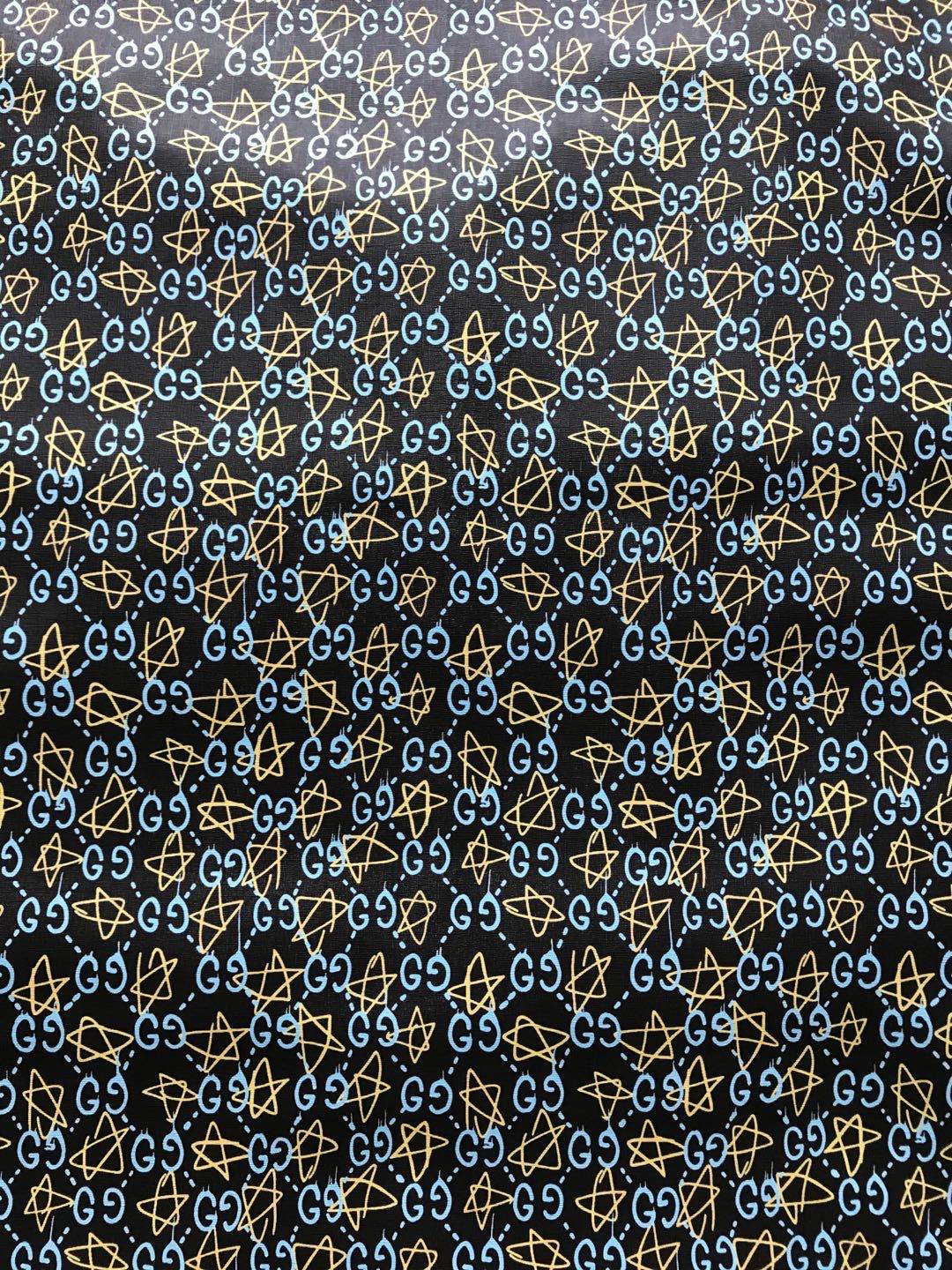 Blue Star Gucci Leather Fabric