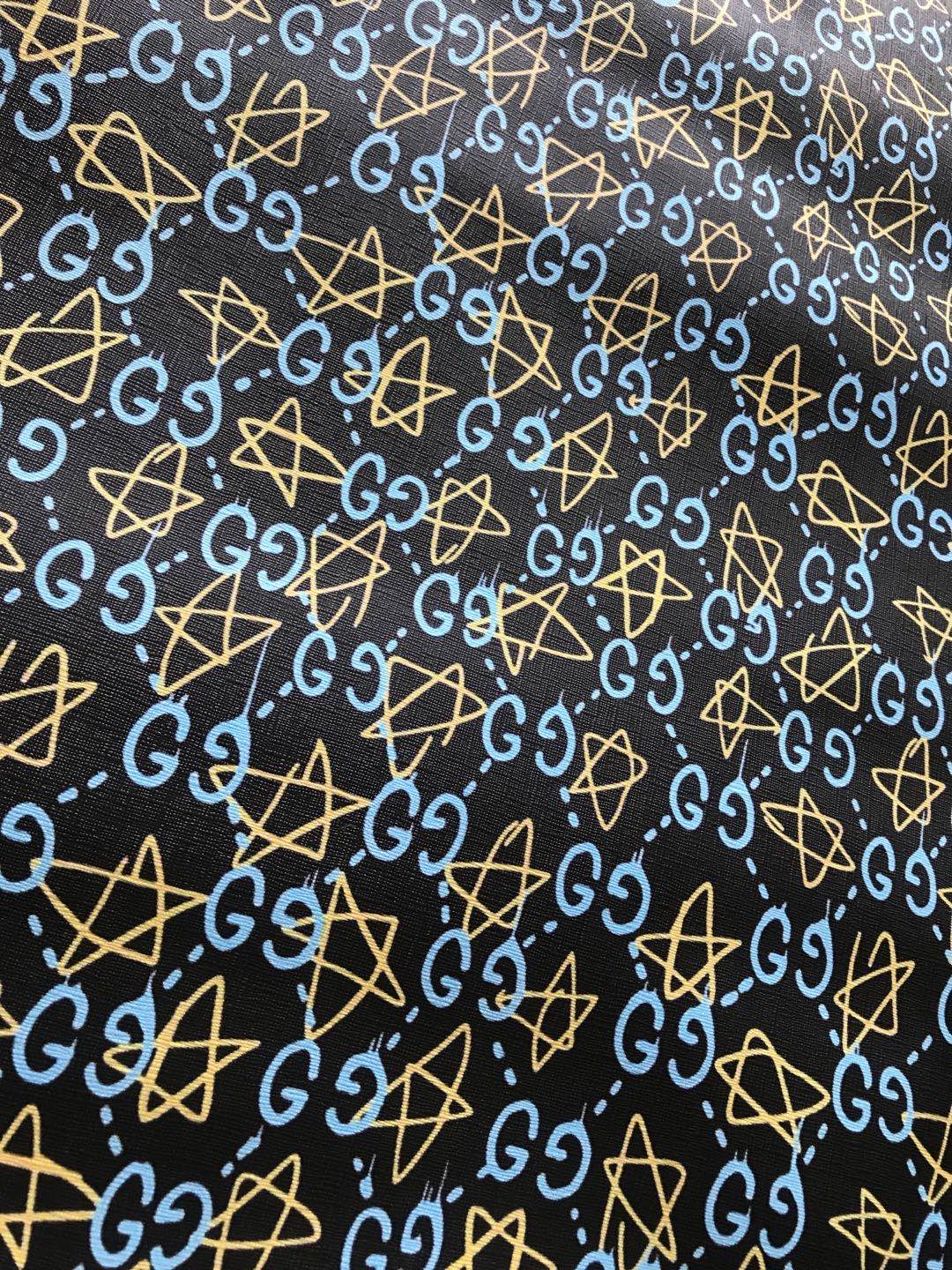 Blue Star Gucci Leather Fabric