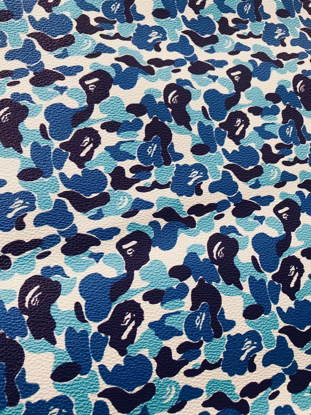 Blue Bape Leather for Custom