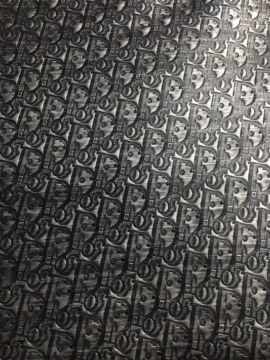 Classic Black Dior Embossed for Shoe Custom