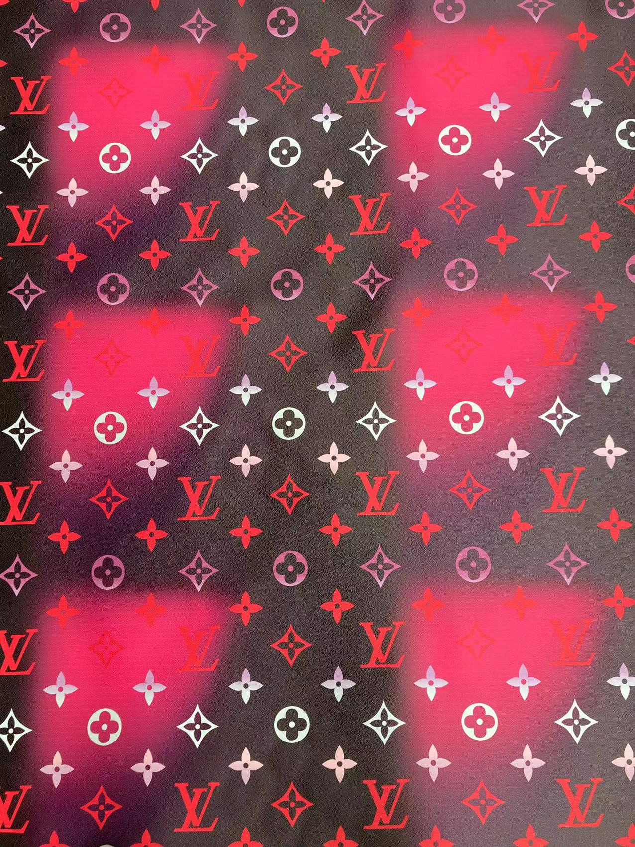 Black Colorful Lv By the Pool Leather Vinyl for Custom