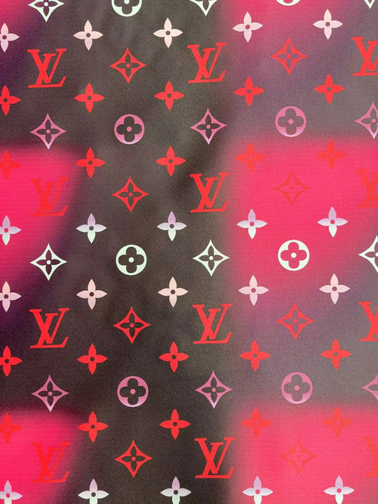 Black Colorful Lv By the Pool Leather Vinyl for Custom