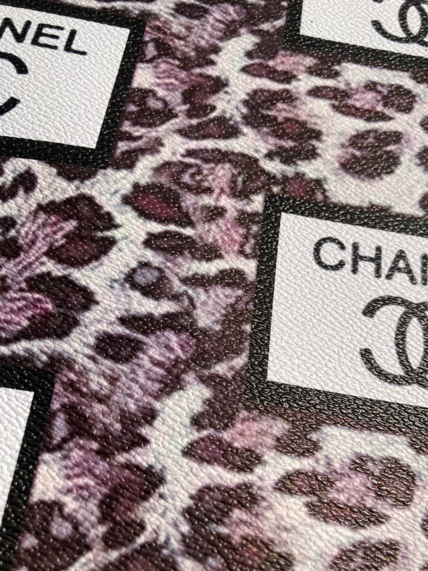 Chanel Leopard Print Lettering Vinyl for Bag