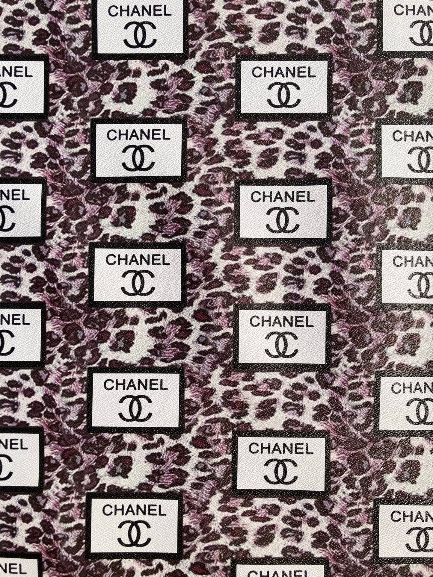 Chanel Leopard Print Lettering Vinyl for Bag