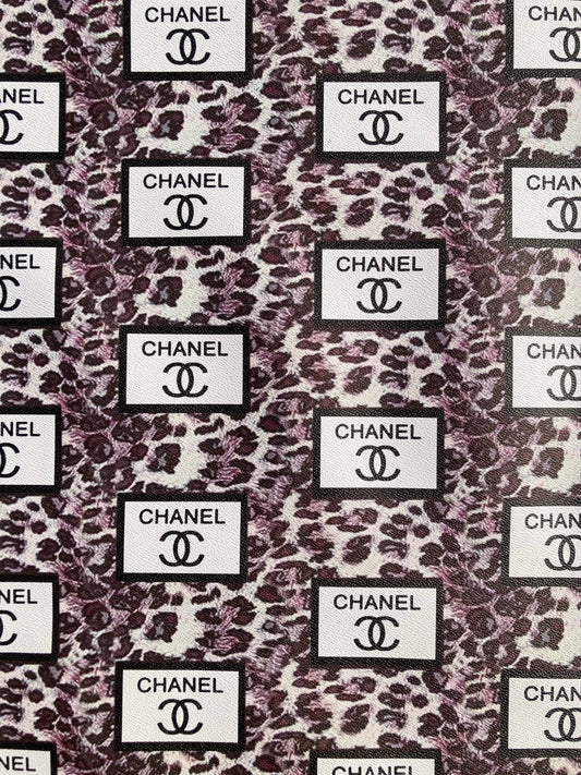 Chanel Leopard Print Lettering Vinyl for Bag