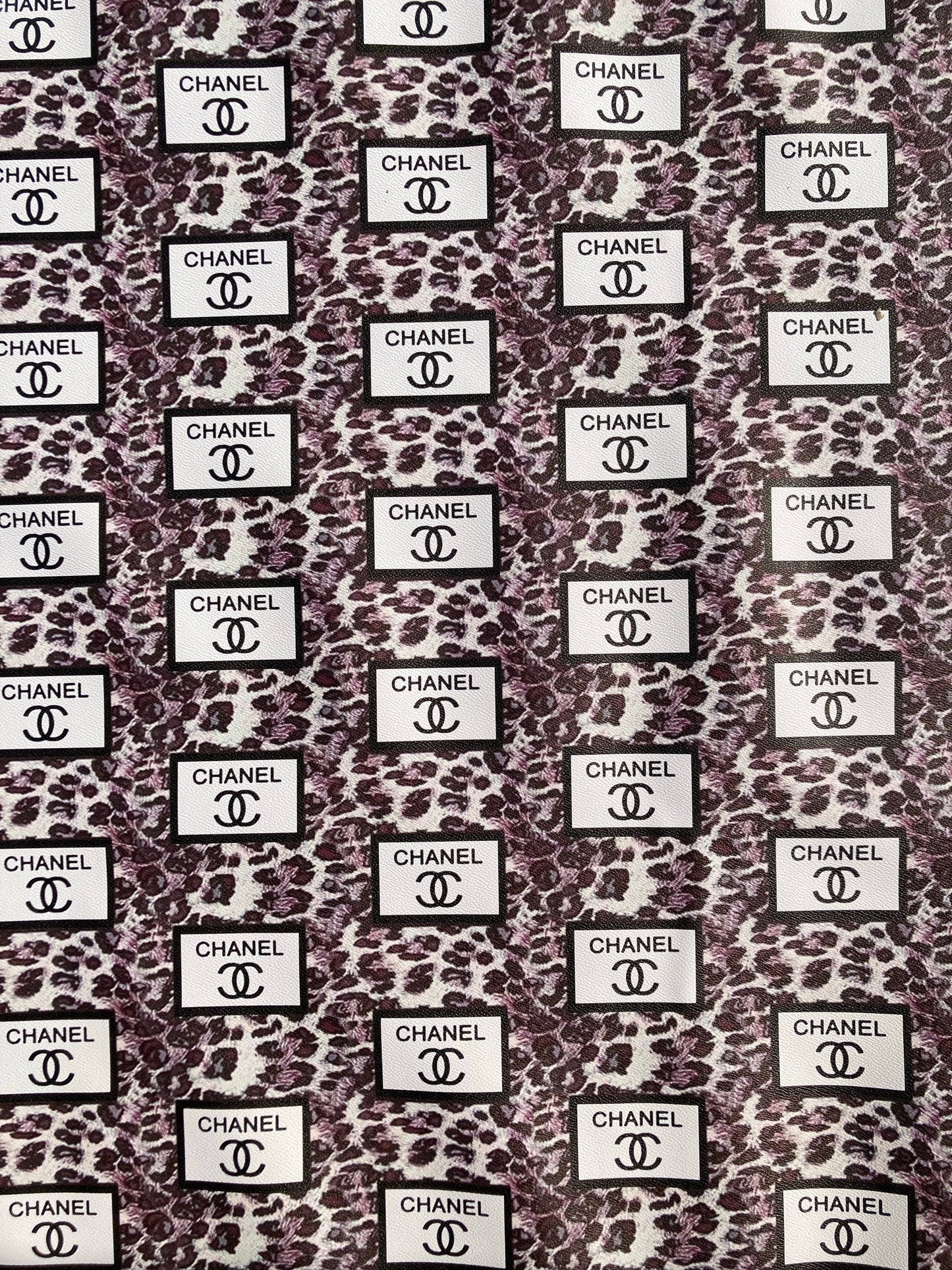 Chanel Leopard Print Lettering Vinyl for Bag