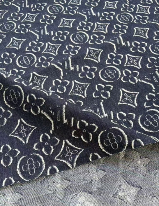 Texture LV Denim Sewing Fabric for DIY Projects Sneakerhead