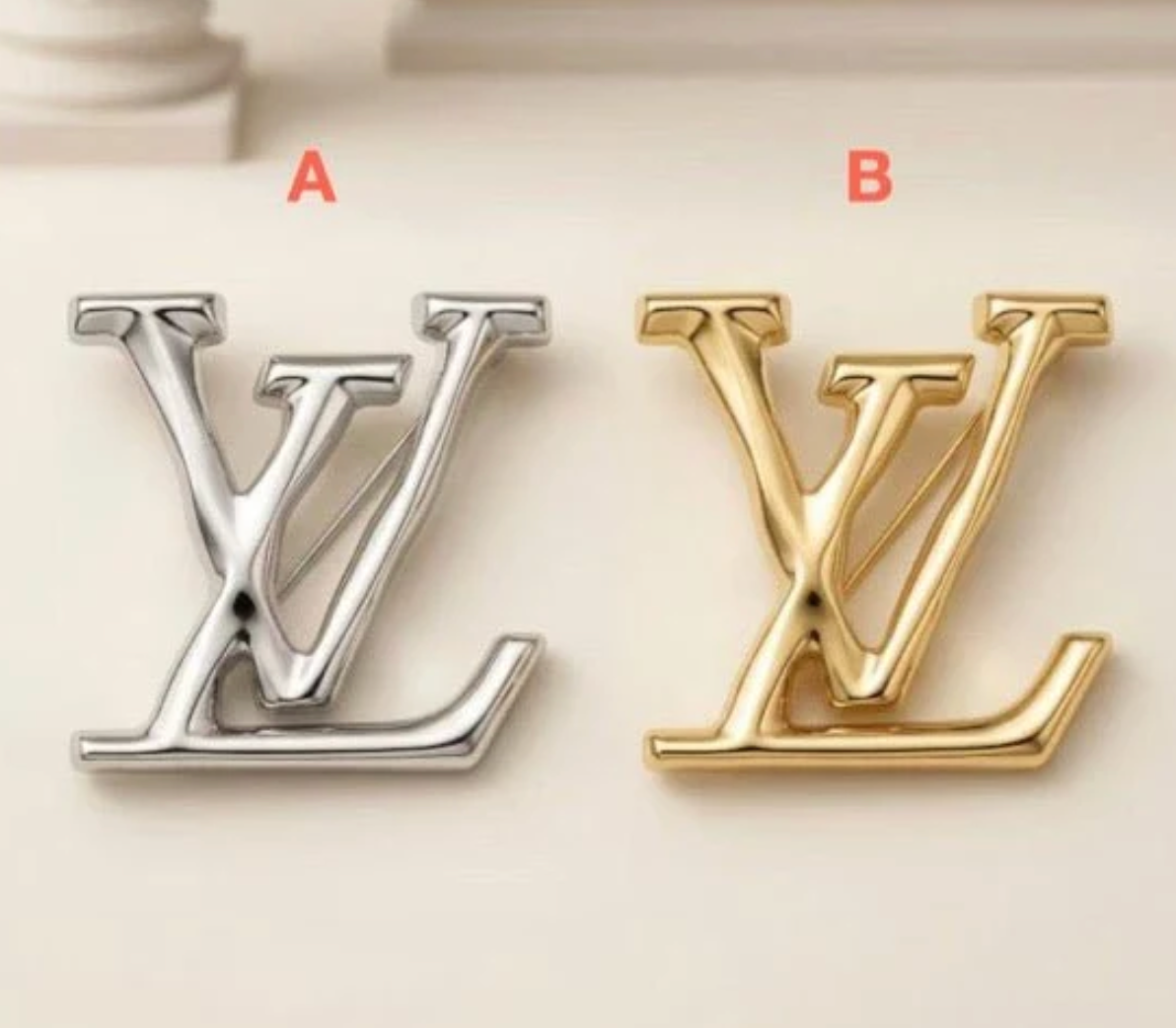 Vintage LV Inspired Brooches, Retro Luxury Pins for Women