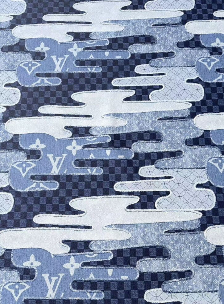 New Denim Looking Louis Vuitton LV Leather for DIY Crafts Handbag