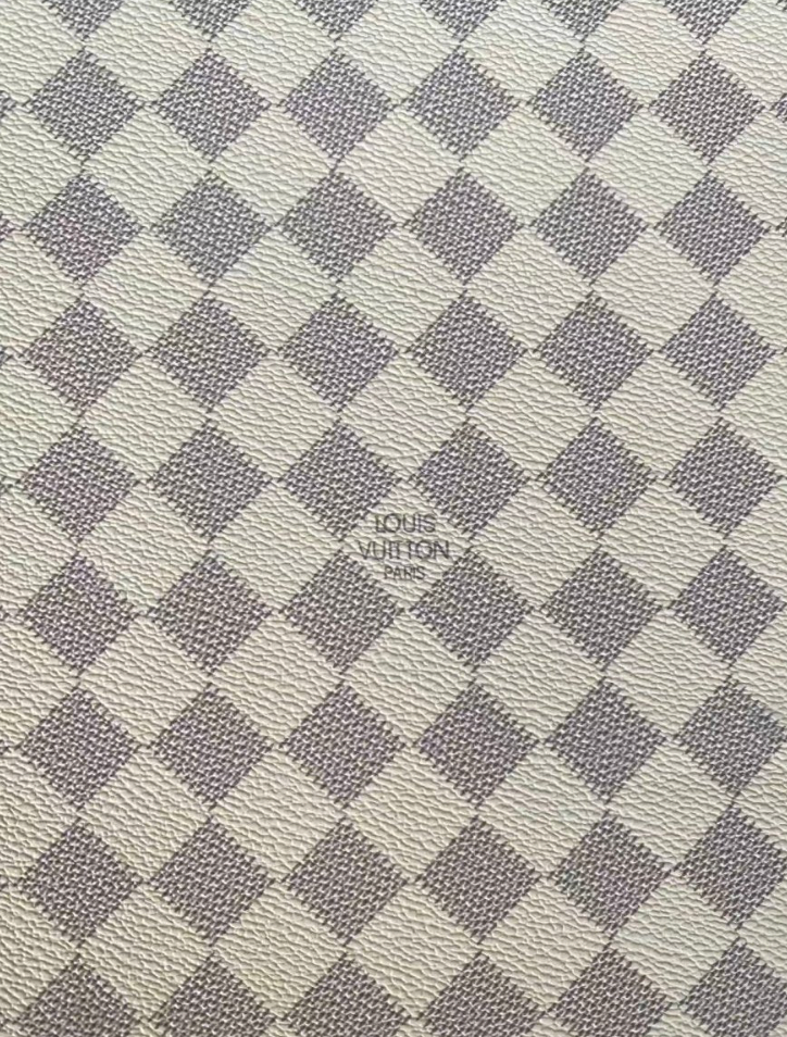 White Damier Louis Vuitton Check Handbag Leather