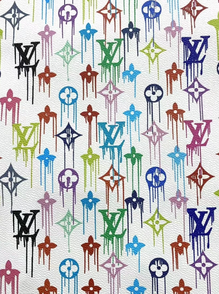 New Louis Vuitton Designer Fabric Leather Sheet for Handmade DIY Upholstery