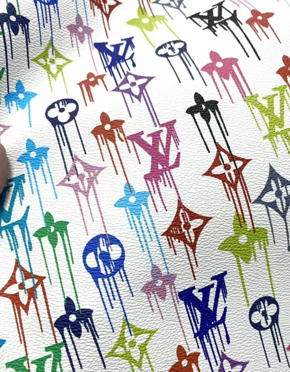 New Louis Vuitton Designer Fabric Leather Sheet for Handmade DIY Upholstery