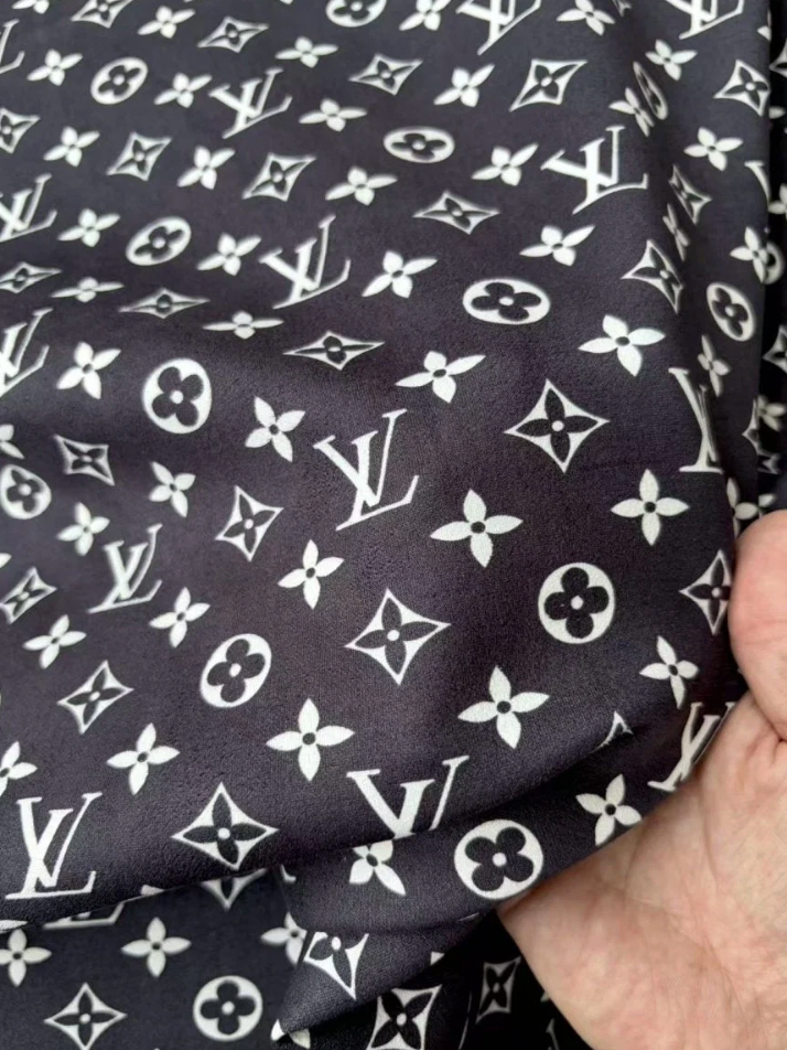 Black LV Stretchy Fabric Speaker Pod Cover Suede Fabric