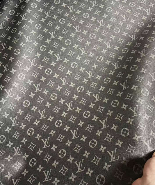 Classic black grey Louis Vuitton LV Designer Leather custom leather fabric for bag leather, sofa leather