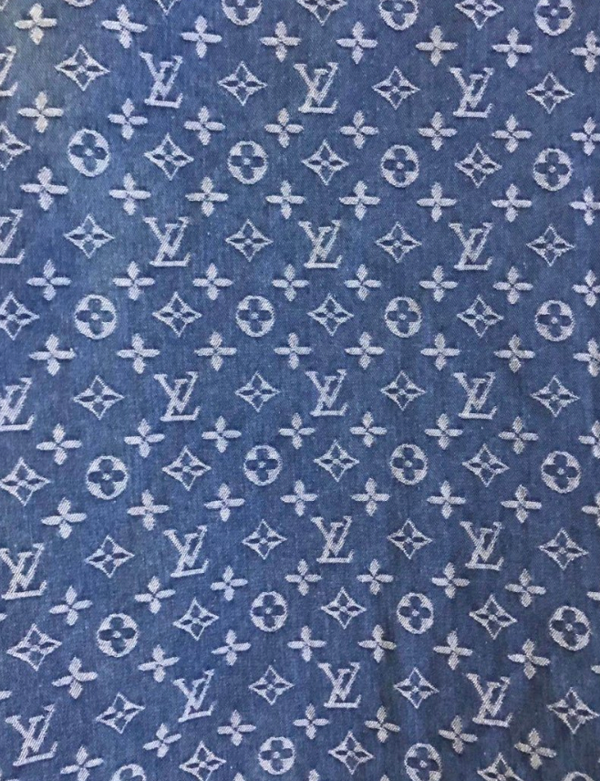 LV Denim Woven Fabric for Sewing Handmde Custom Sneakers
