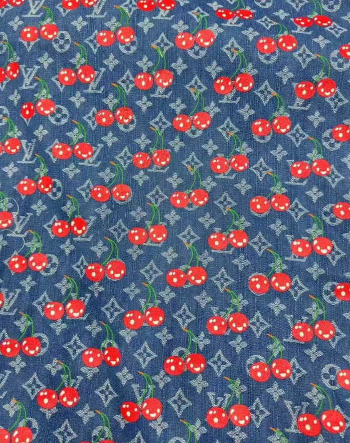 New Louis Vuitton Bag LV Denim Cherry Fabric