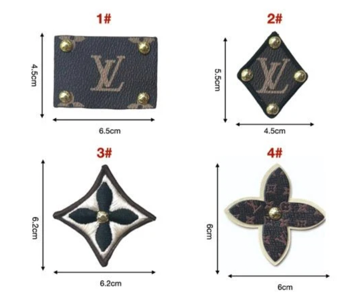 LV Vintage Leather Tag Label Patch for Handmade Crafts DIY