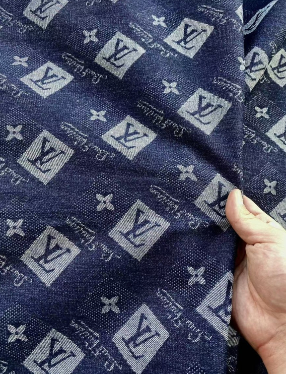 New Louis Vuitton LV Denim Fabric for Jackets
