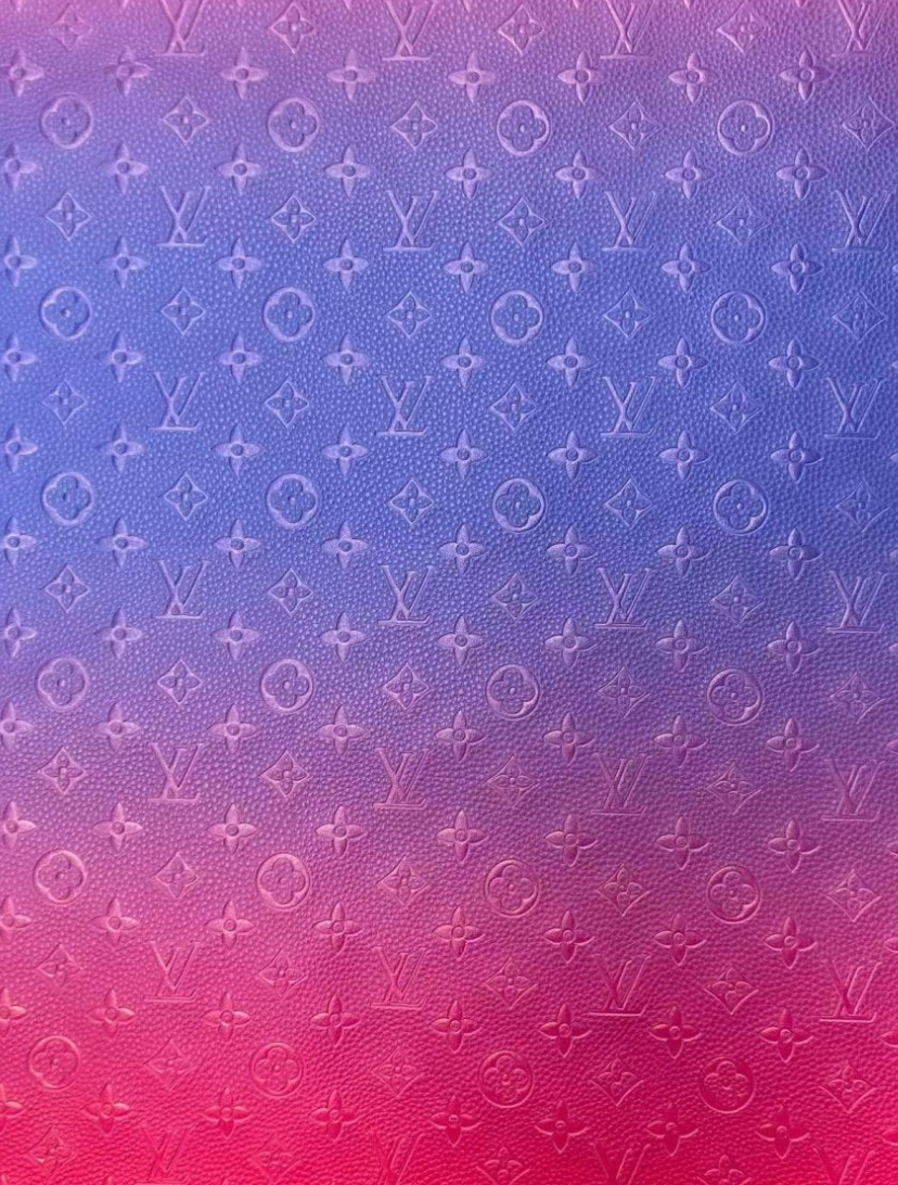 Handmade Crafting Vinyl Ombré LV Leather for Upholstery