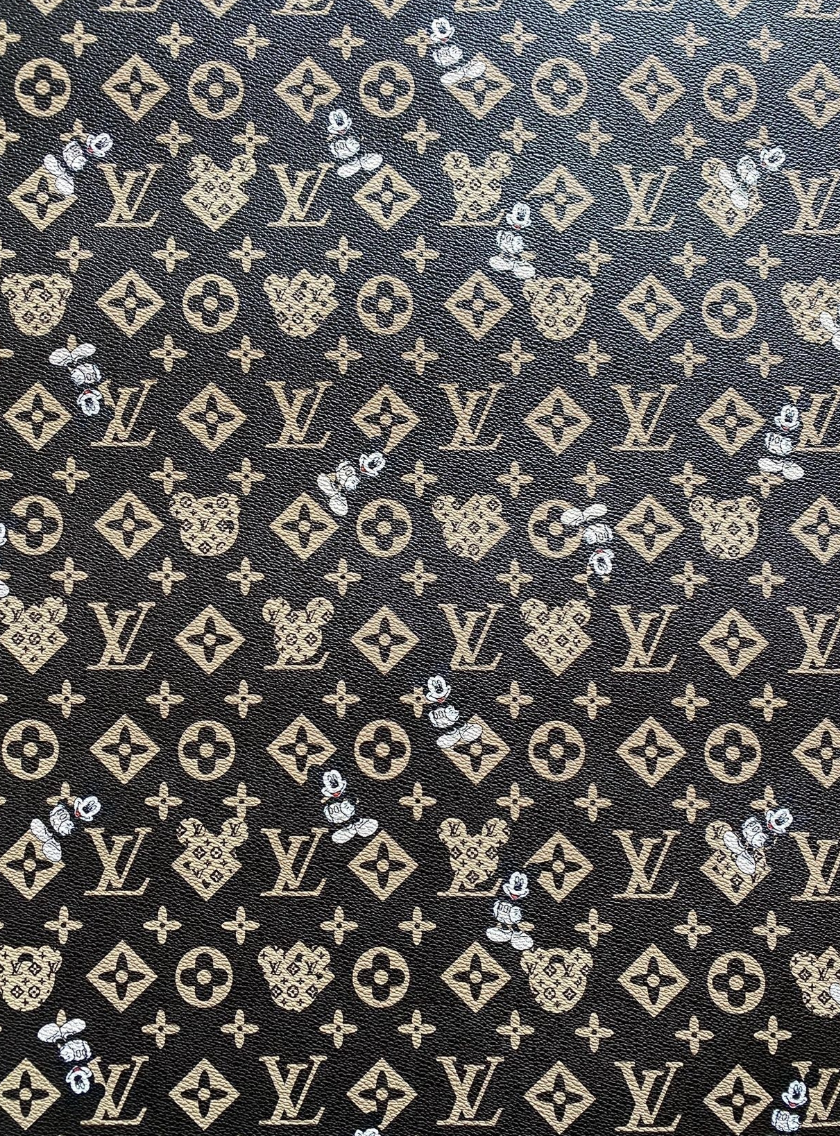 Mickey Mouse LV Cartoon Designer Leather Sheet