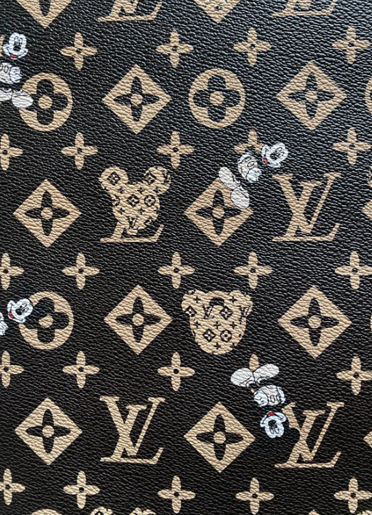 Mickey Mouse LV Cartoon Designer Leather Sheet
