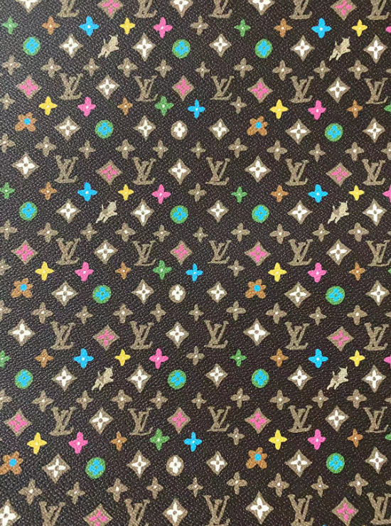 New Brown Tyler the creator LV Designer Leather Fabric for Bag Custom Sneakers Handmade DIY