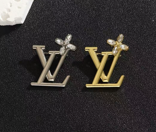 Vintage LV Inspired Brooches, Retro Luxury Pins for Women