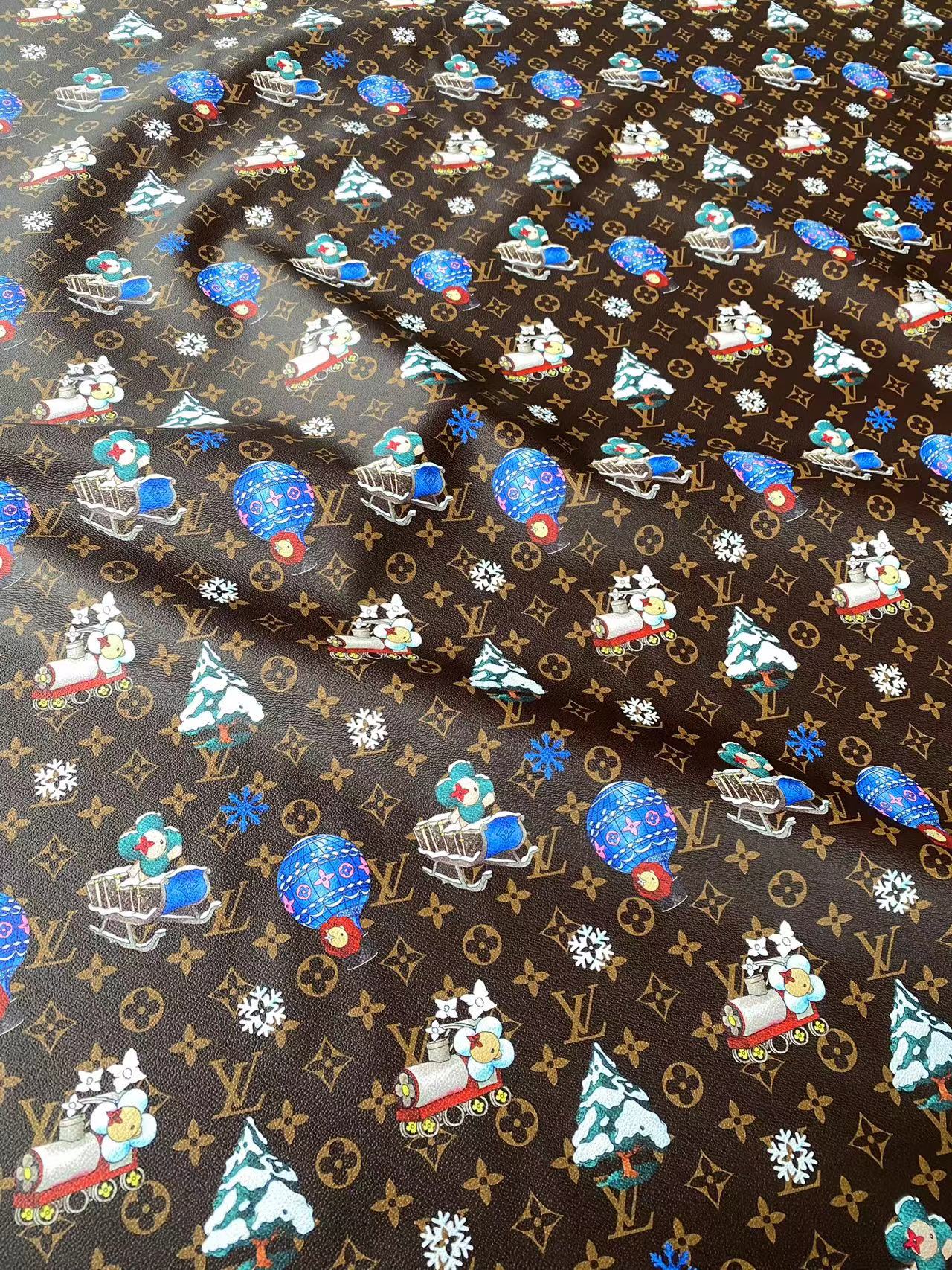 Louis Vuitton Cartoon Faux Leather Sheet Shoe Sneaker Fabric