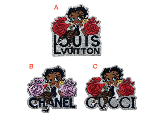 Designer Inspired Betty Boop Embroidered Patches