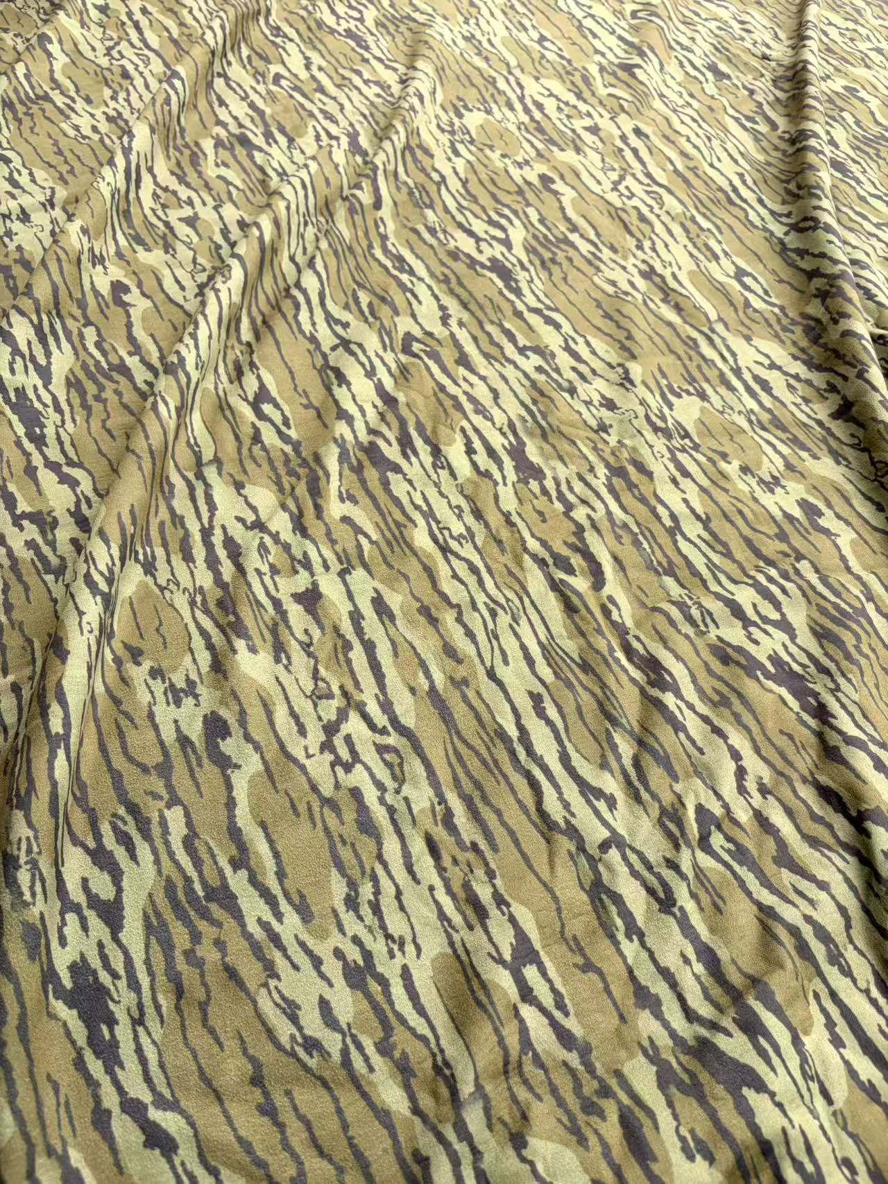Green Forest Camo Suede Stretchy Fabric for Speaker Pod DIY