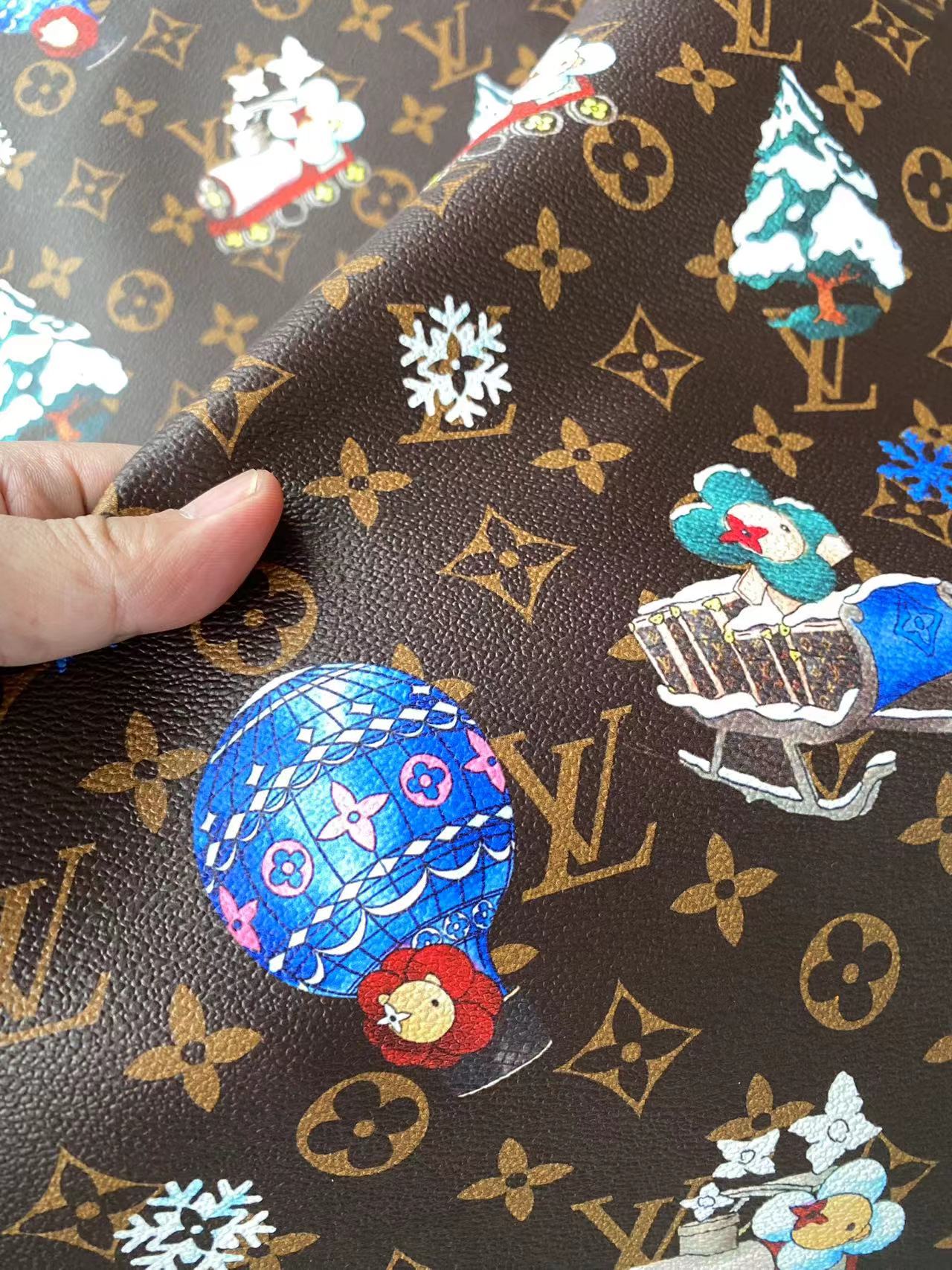 Louis Vuitton Cartoon Faux Leather Sheet Shoe Sneaker Fabric