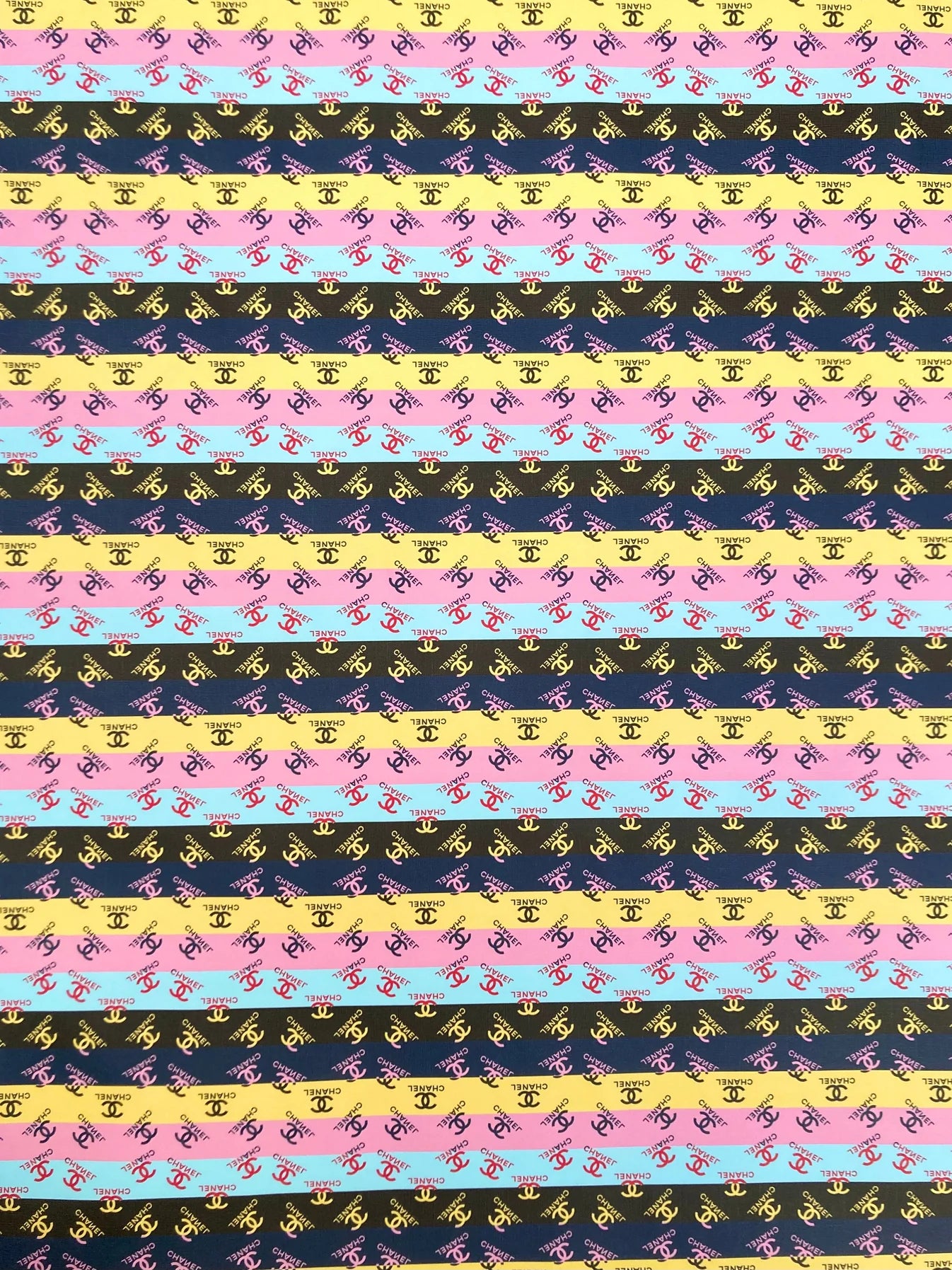 Desinger Leather Custom Stripe Chanel Handmade Vinyl for DIY Sneakers Upholstery