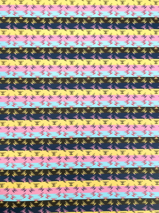 Desinger Leather Custom Stripe Chanel Handmade Vinyl for DIY Sneakers Upholstery