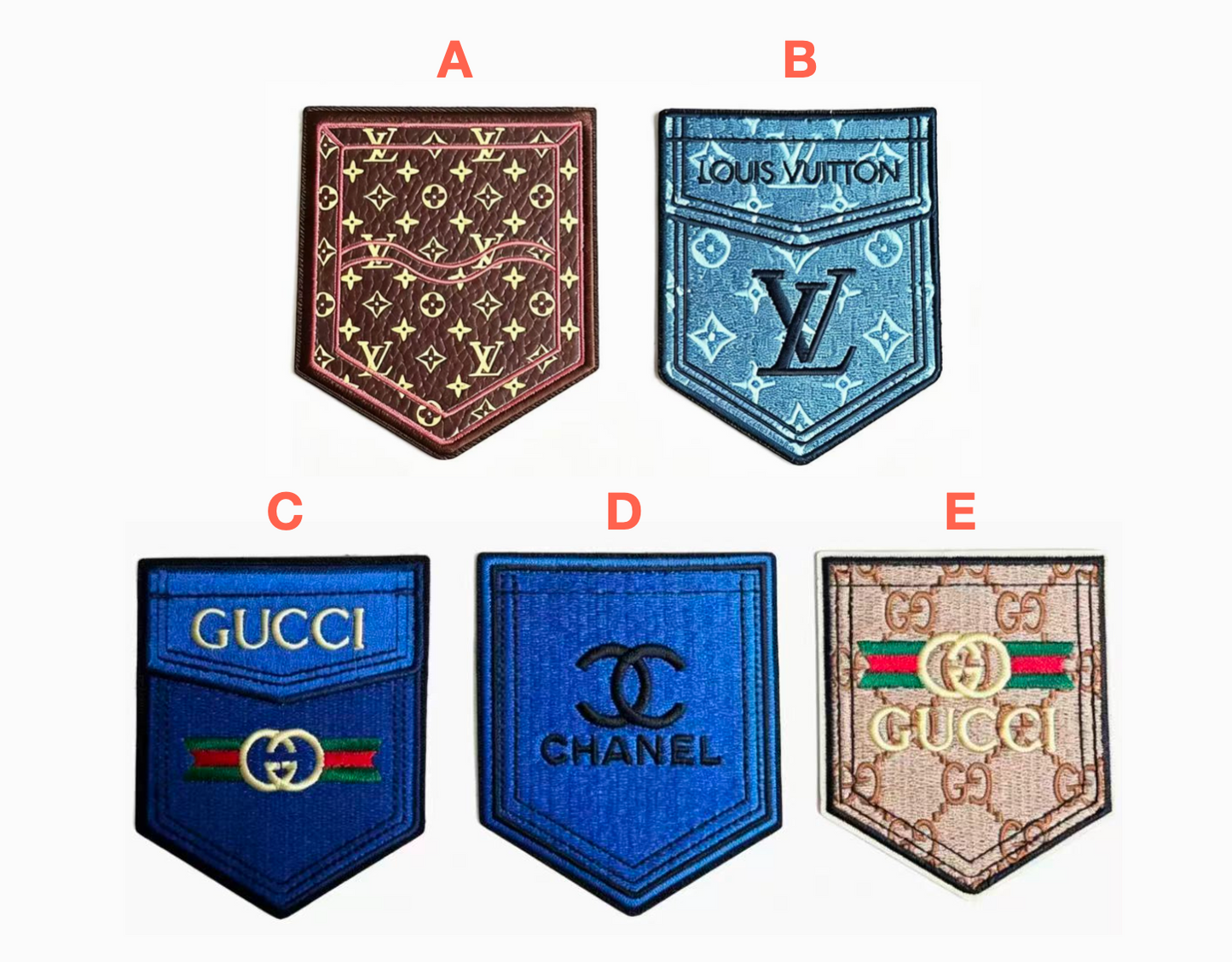 Embroidery Pocket Patches Custom Clothing Jackets